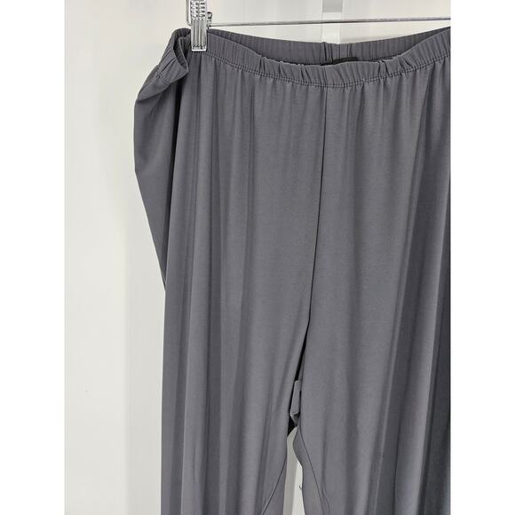 Slinky Brand Gray Polyester Blend High-Rise Pull-On Trouser Size 1X - Picture 3 of 4
